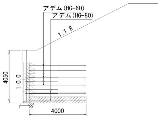 主要地方道金沢美川小松線地方道改築工事（盛土工その４）断面図2