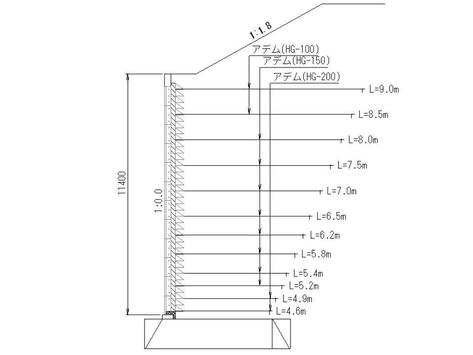 R1能越道中道路その10工事(断面図)